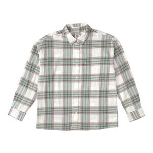 Levi’s Davy Plaid Flannel Button Down Long Sleeve Shirt Size Small Women’s